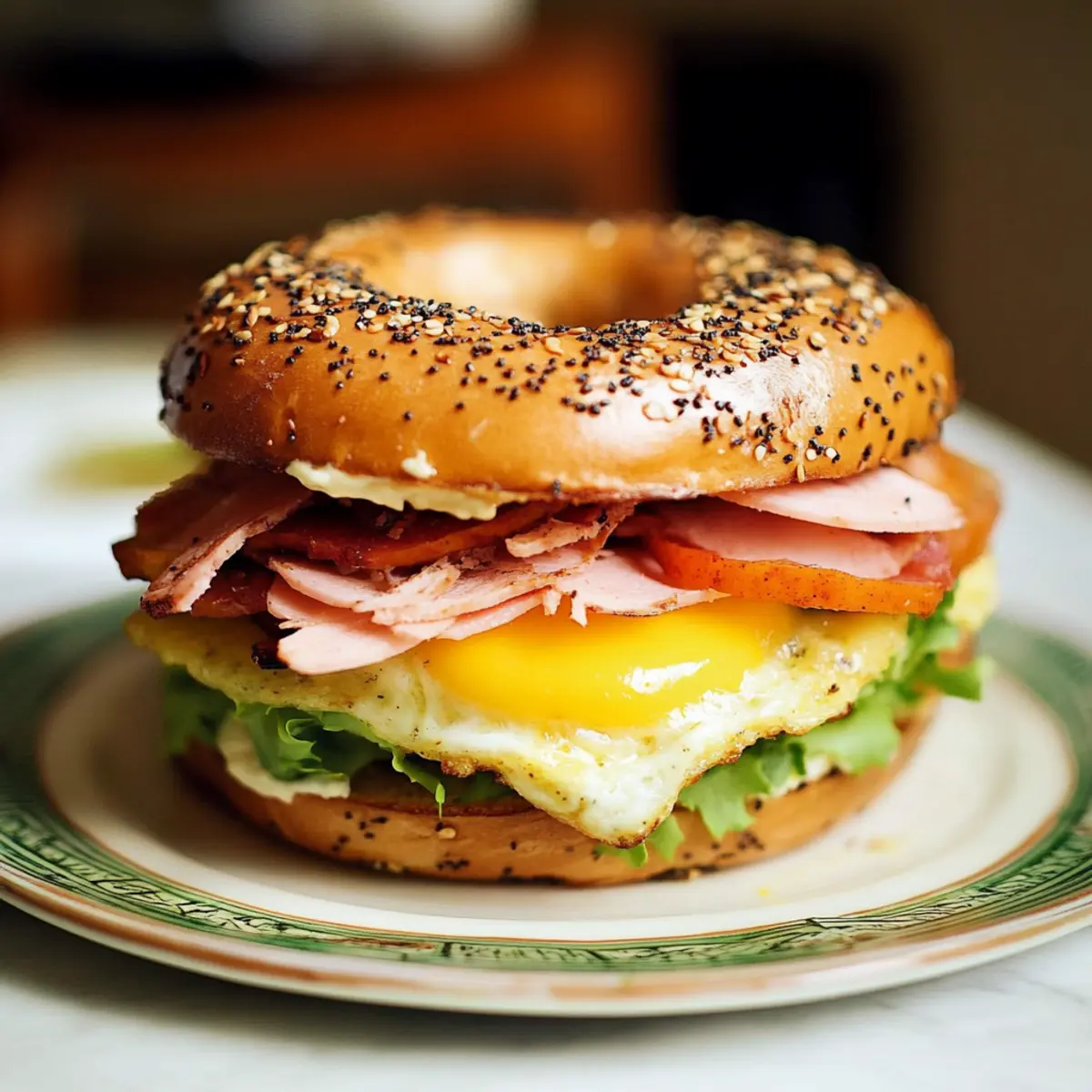 Breakfast Bagel Sandwich