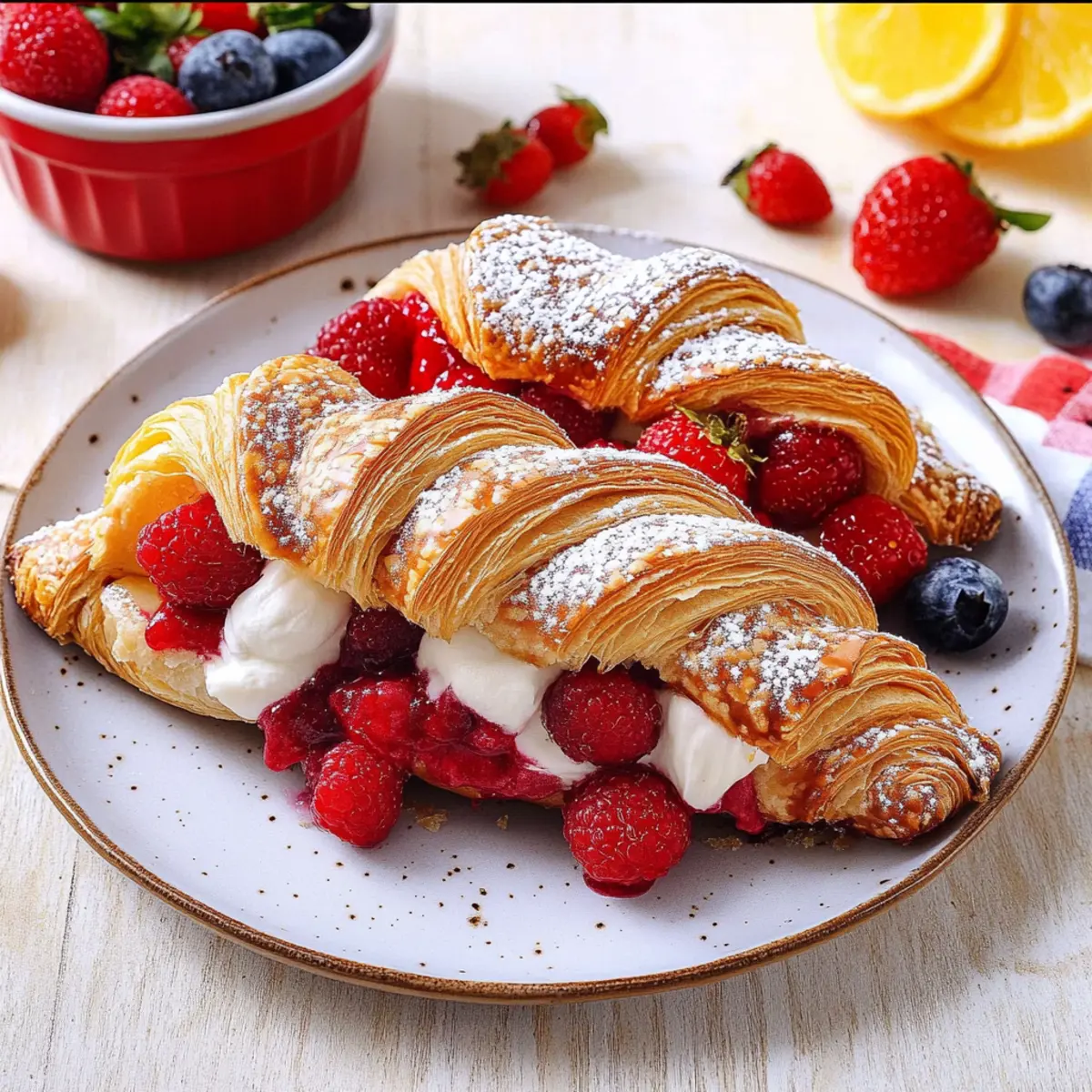 Berries and Cream Croissants