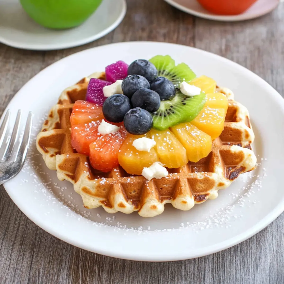Rainbow Fruit Waffles