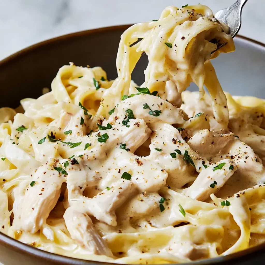 Slow Cooker Creamy Chicken Alfredo