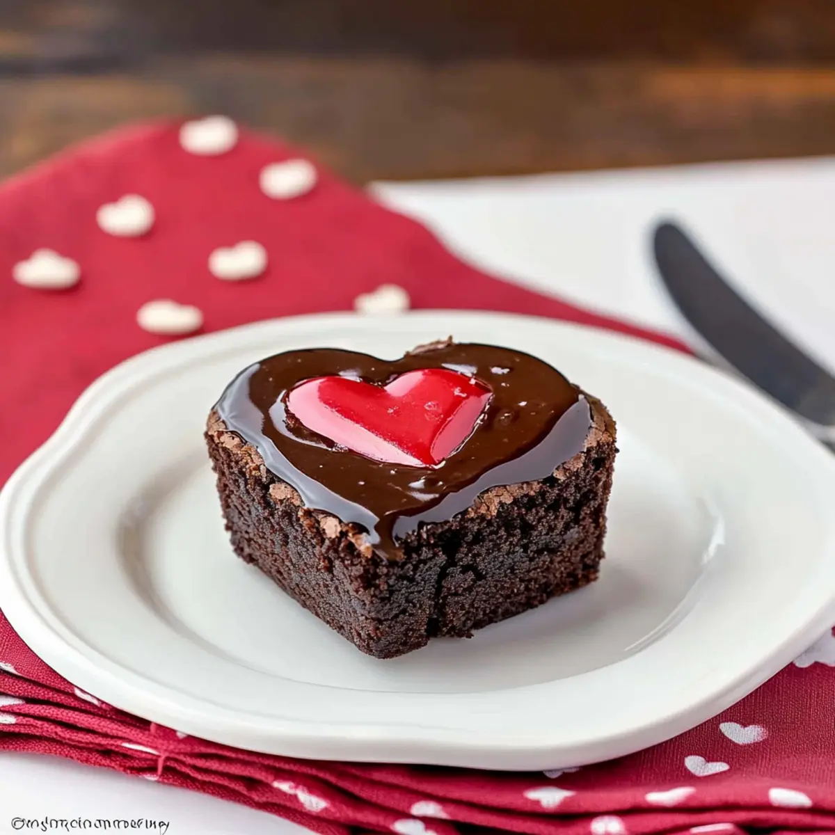 Dipped Heart Brownies