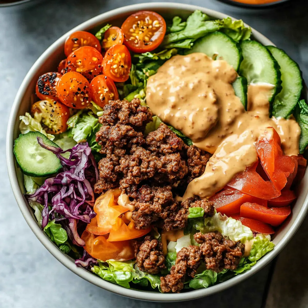 Healthy Burger Bowls with Special Sauce for Easy Weeknight Dinners