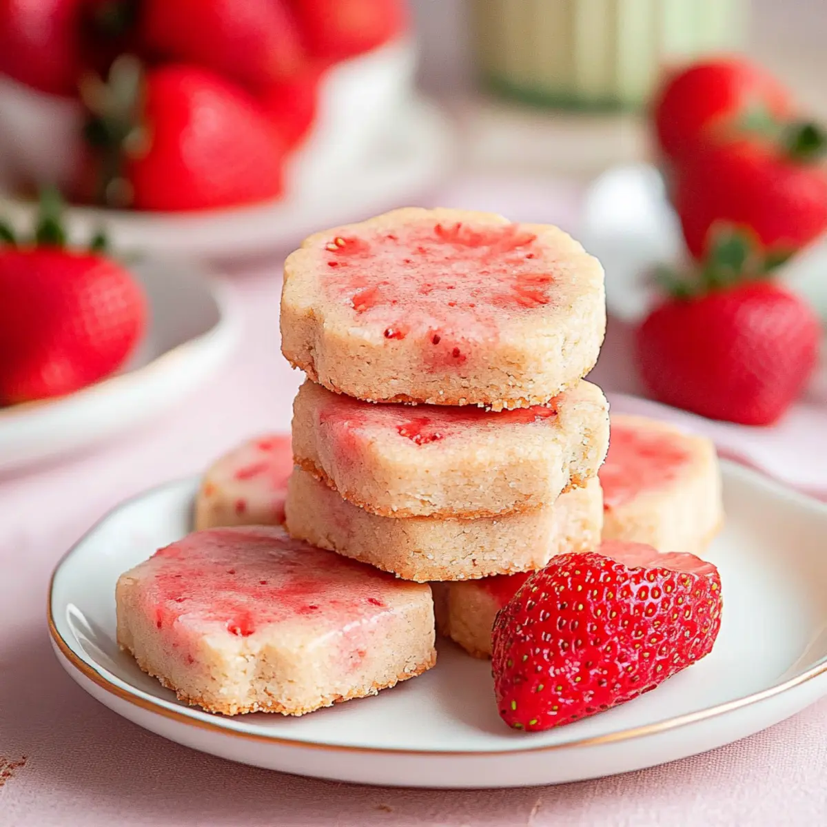 Strawberry Shortbread Cookies