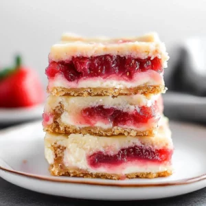 Strawberry Rhubarb Cheesecake Bars