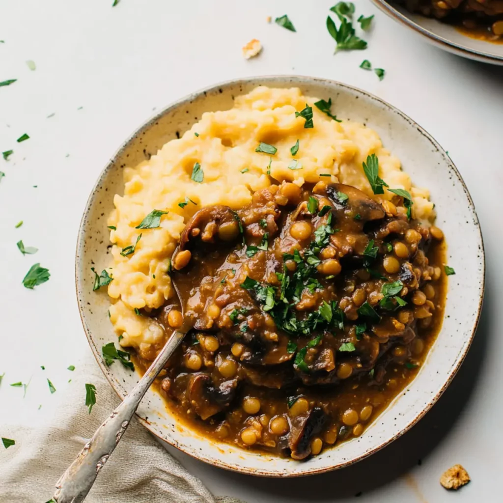 Vegan Lentil Mushroom Stew