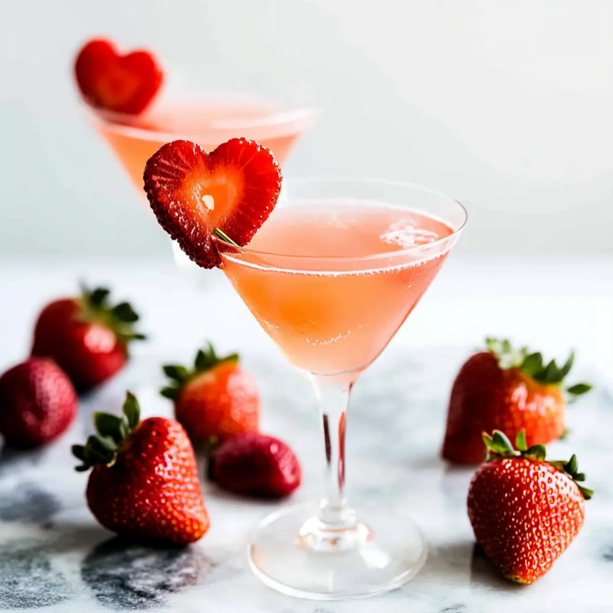 Strawberry Heart Cocktail Garnish Tutorial