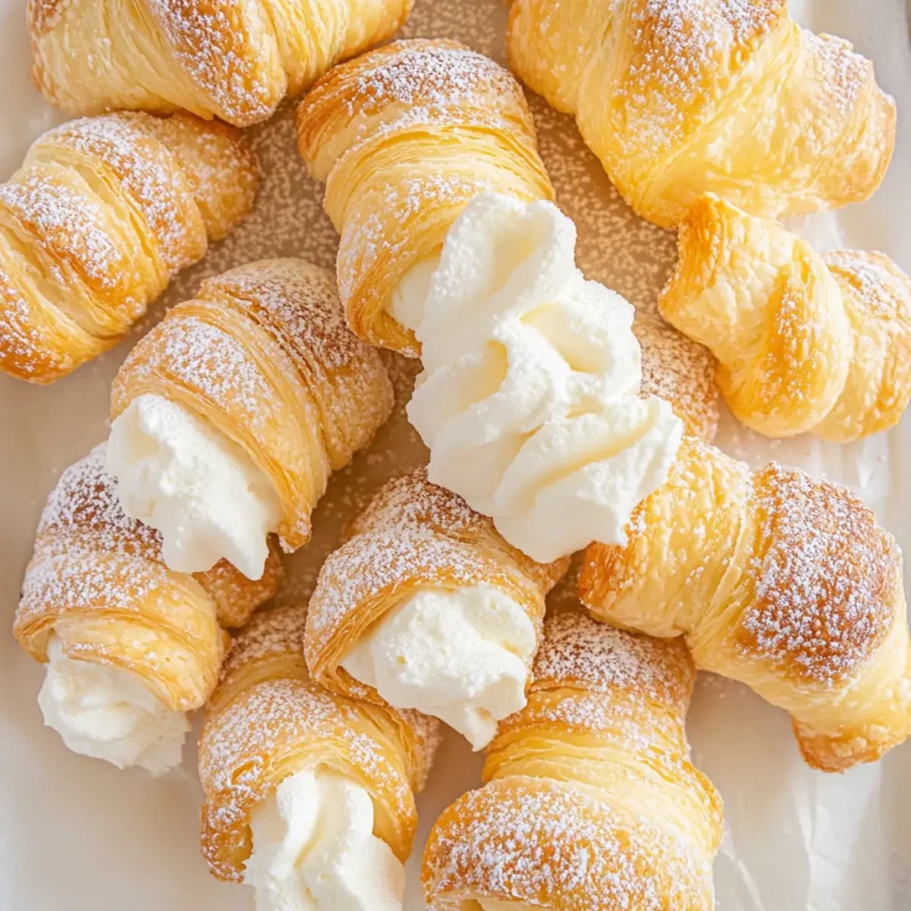 Classic Puff Pastry Cream Horns