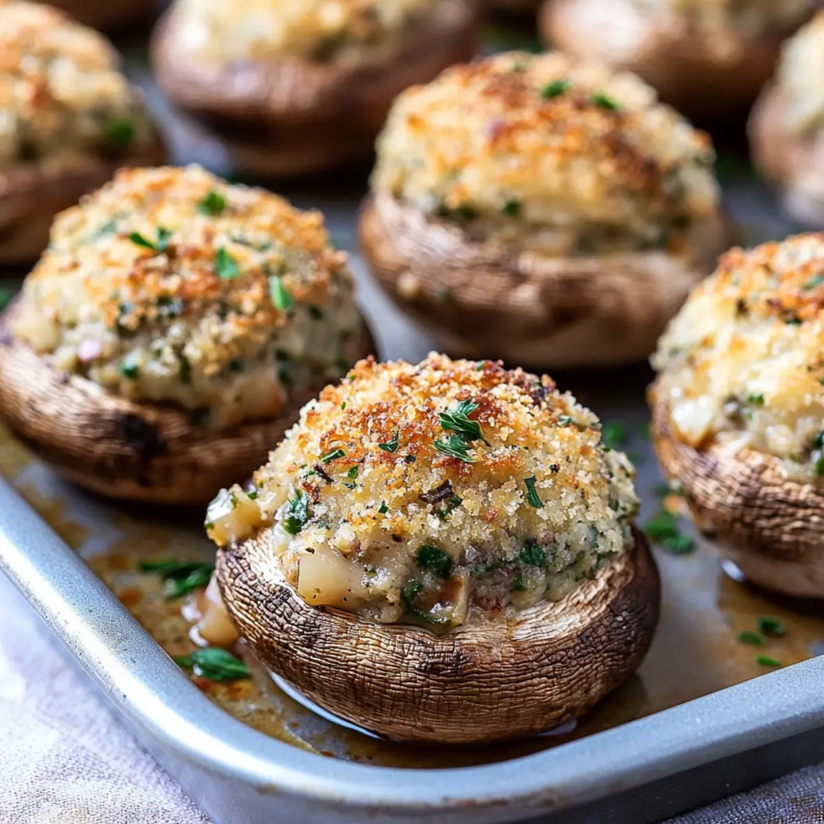 Boursin Garlic & Herb Stuffed Mushrooms with Bacon and Spinach