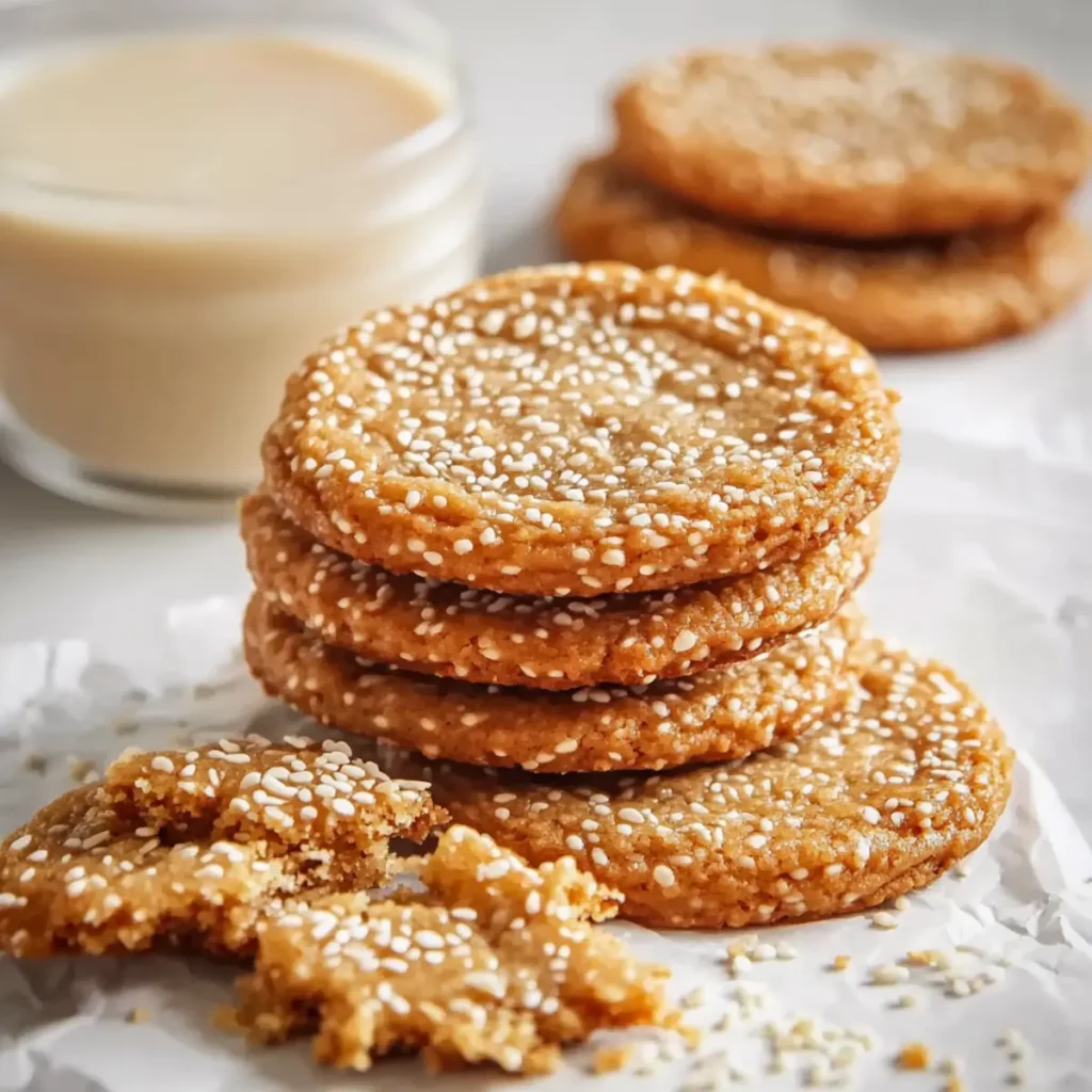 Buttery Honey Sesame Cookies