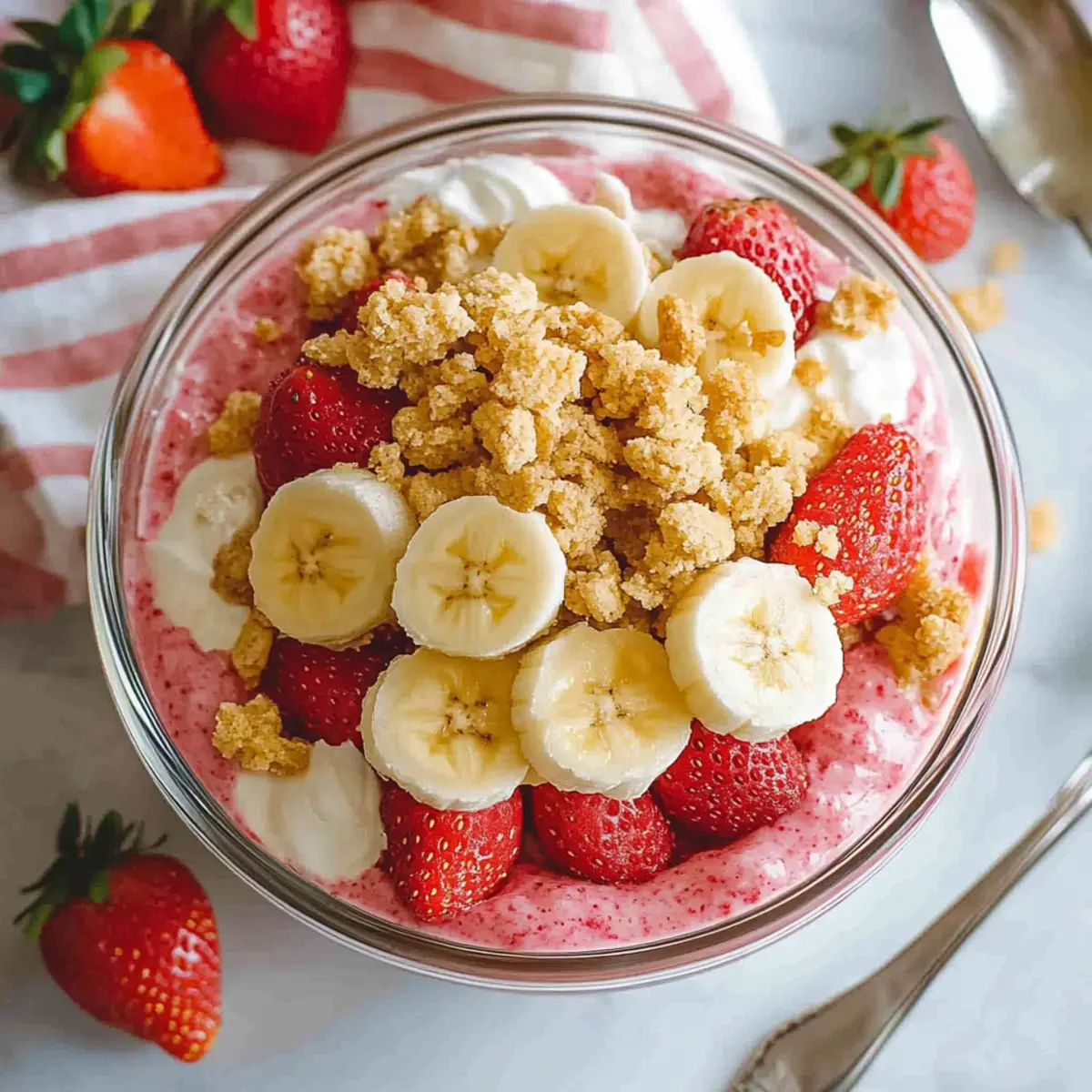 Strawberry Crunch Banana Pudding