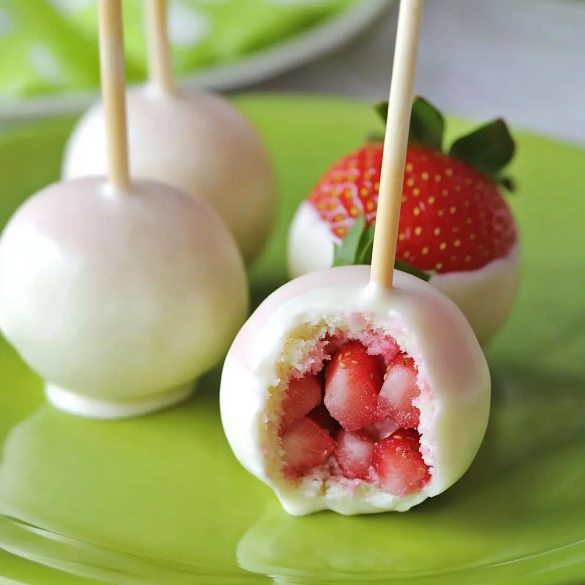 Strawberry Shortcake Cake Pops