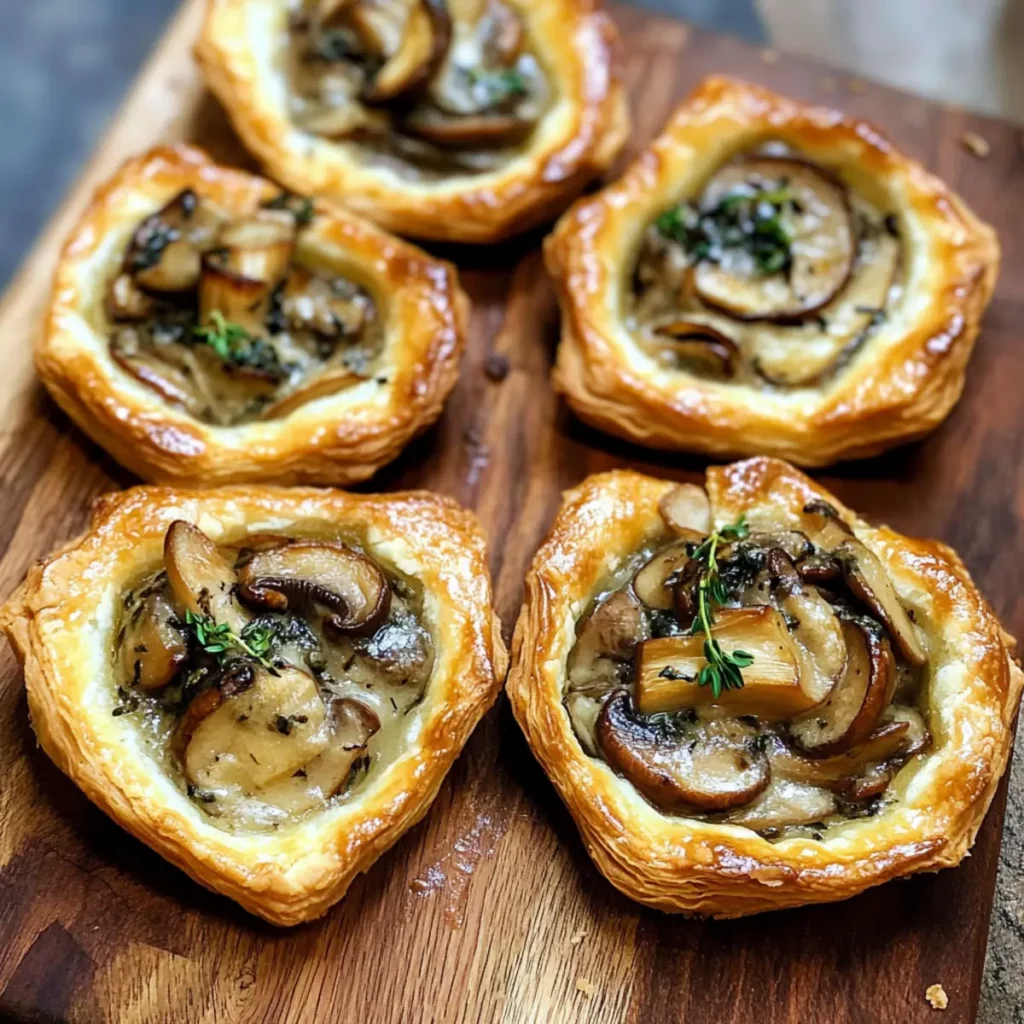 Mushroom, Shallot and Herbed Goat Cheese Tarts