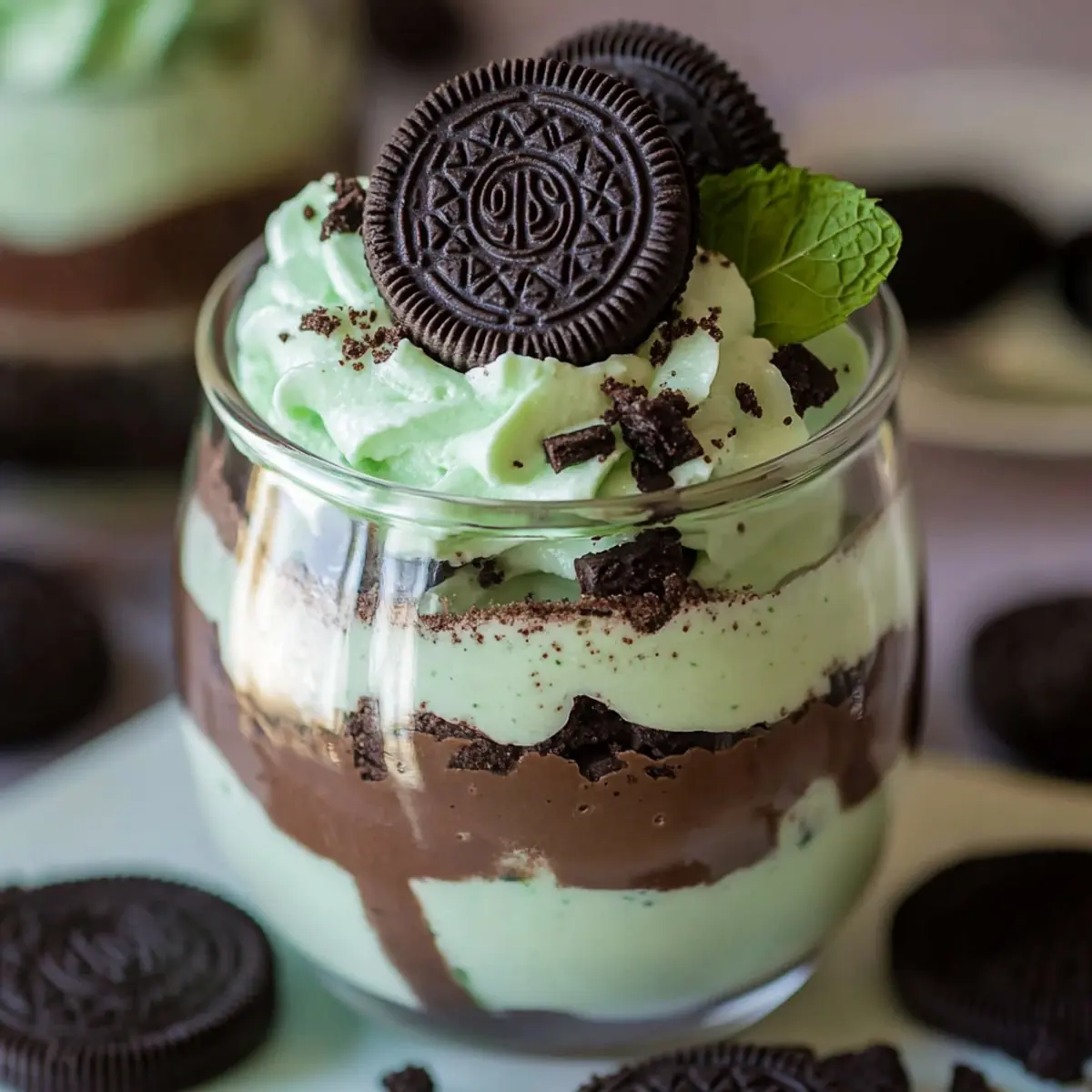 Mint Oreo Parfaits