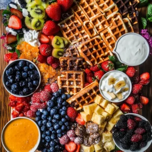 Waffle Brunch Board with Fresh Fruit