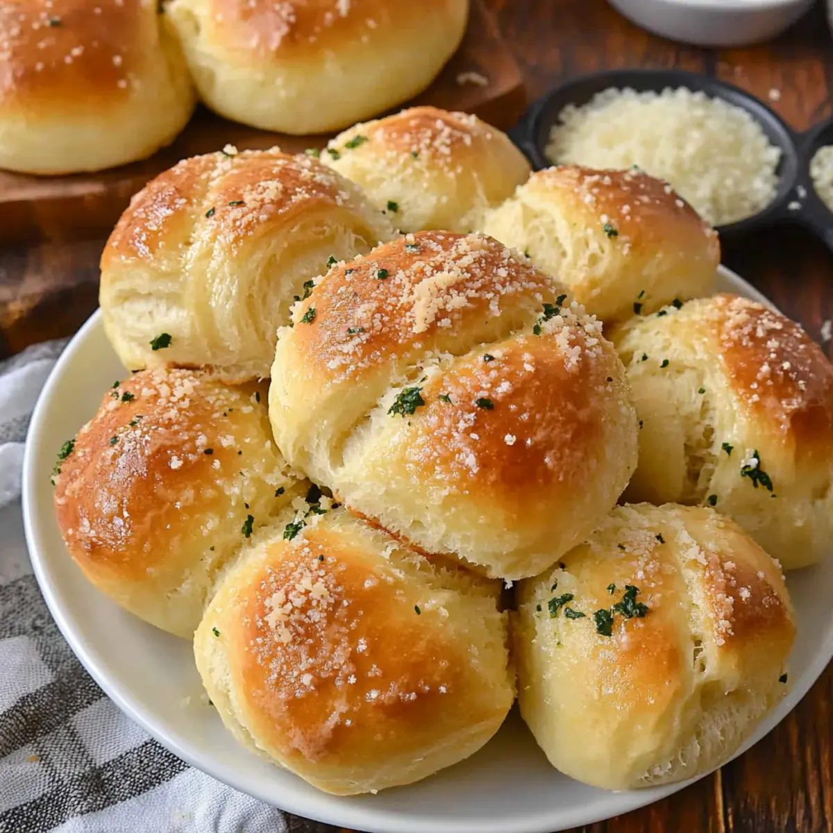 Garlic Parmesan Dinner Rolls