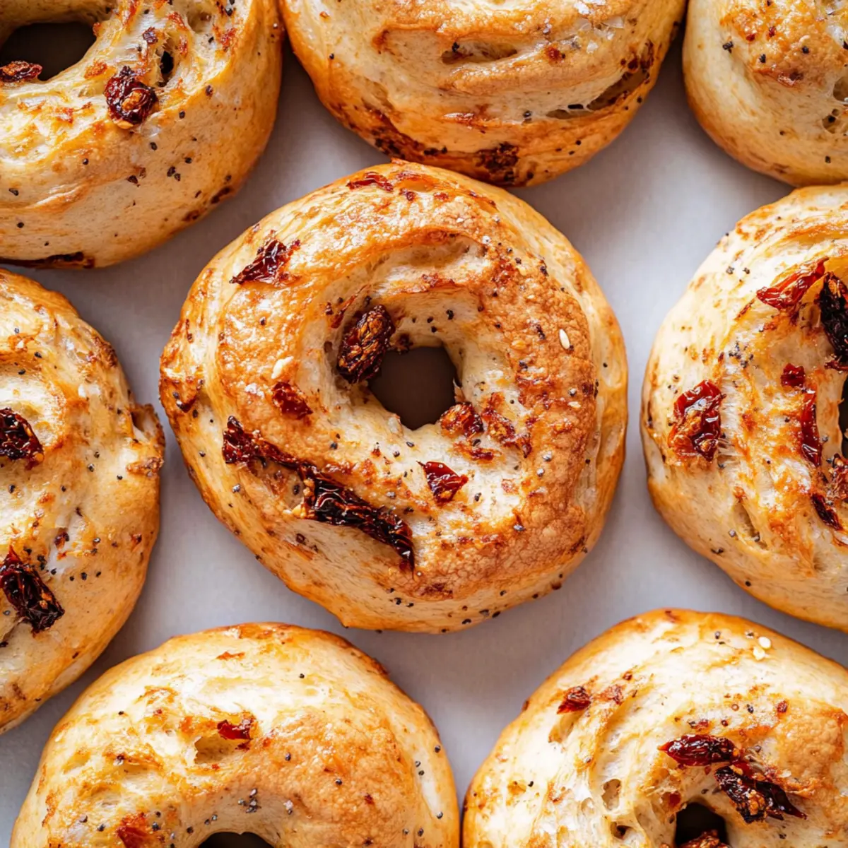 Sun-Dried Tomato Sourdough Bagels