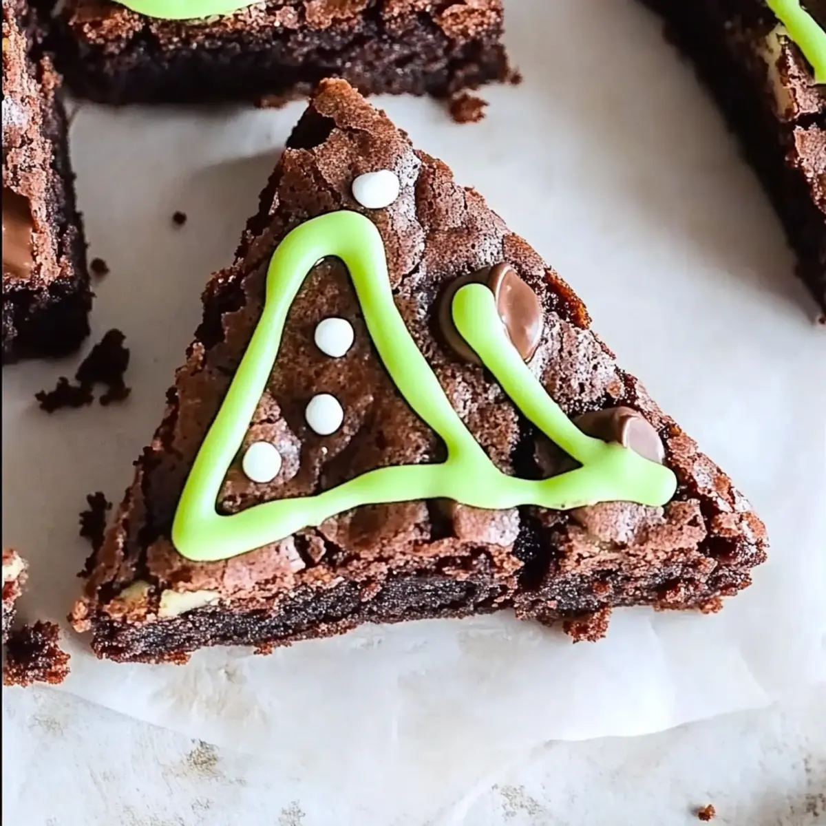 Delicious Vegan Spiced Tree Brownies Perfect for Christmas