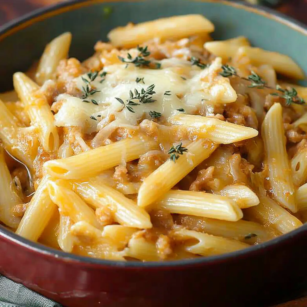 One-Pot Pasta façon soupe à l’oignon