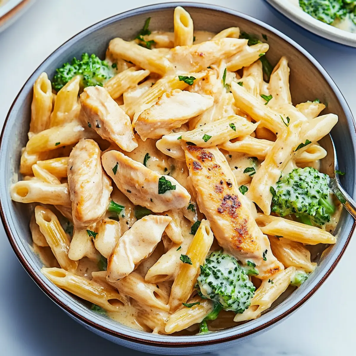 Chicken Penne Alfredo Comfort Bowl