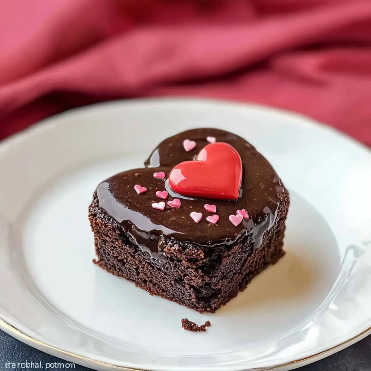 Dipped Heart Brownies