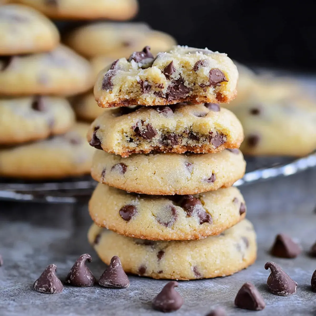 Chocolate Chip Toffee Shortbread Cookies