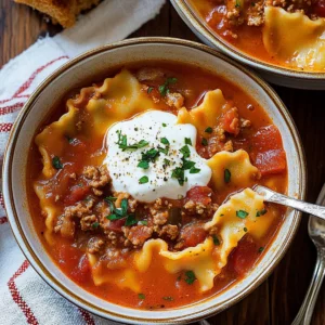 BEST EVER One-Pot Lasagna Soup Recipe!