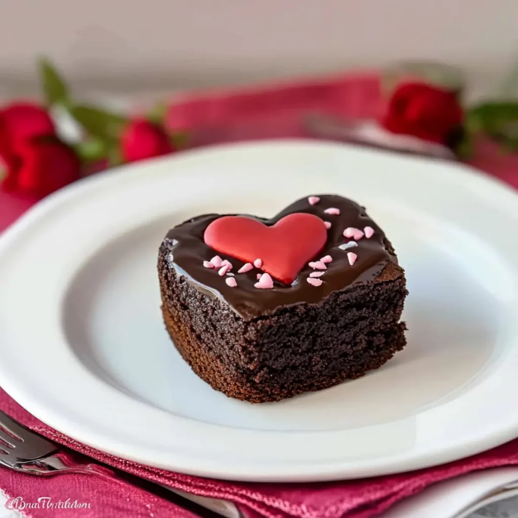 Dipped Heart Brownies