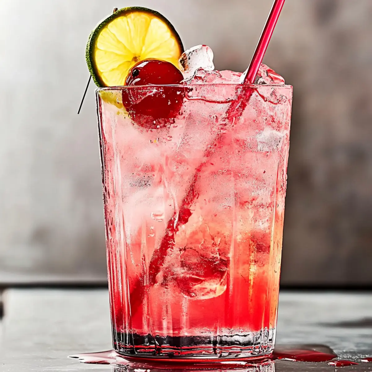 Dirty Shirley Pink Cocktail