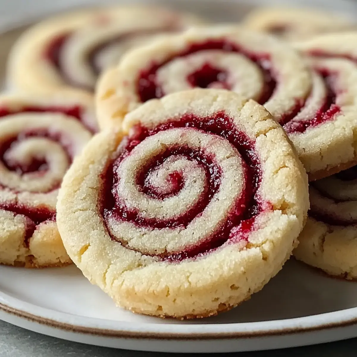 Raspberry Swirl Cookies