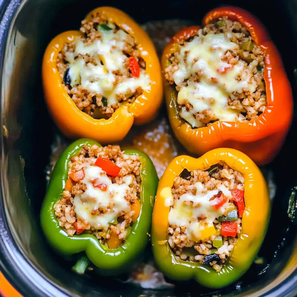Slow Cooker Stuffed Bell Peppers