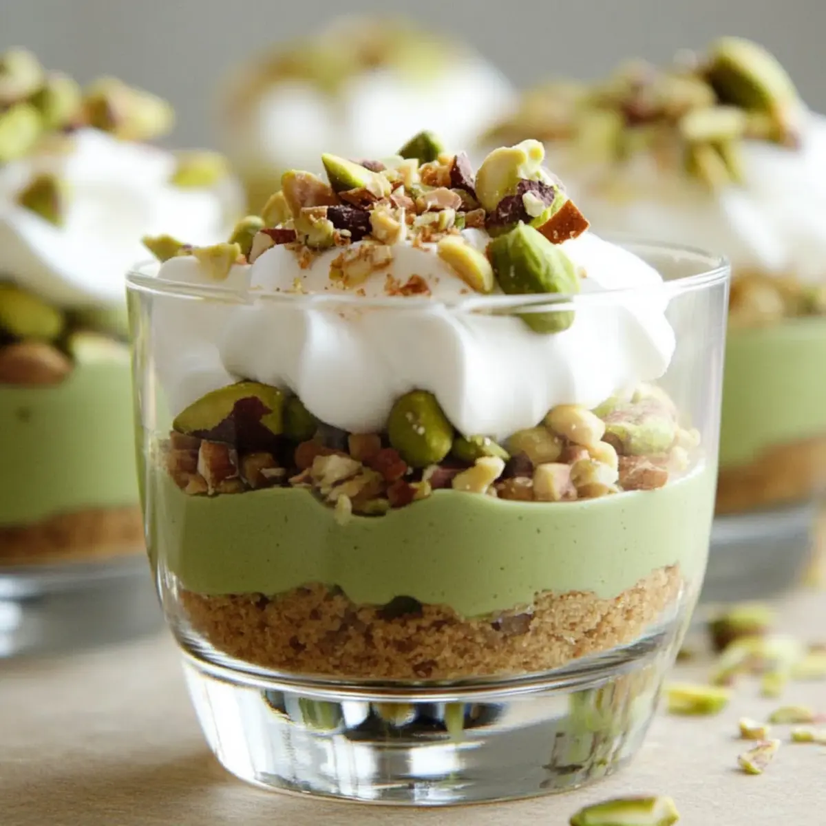 Pistachio Layered Dessert Cups