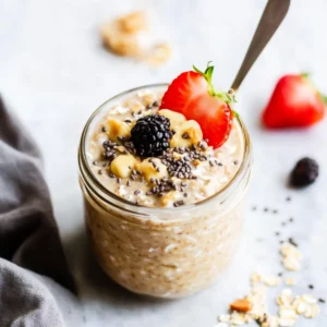 High-Protein Peanut Butter Overnight Oats