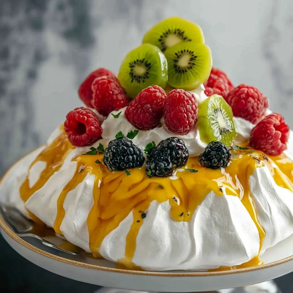 Delicious Classic Pavlova Recipe with Fresh Fruits and Cream
