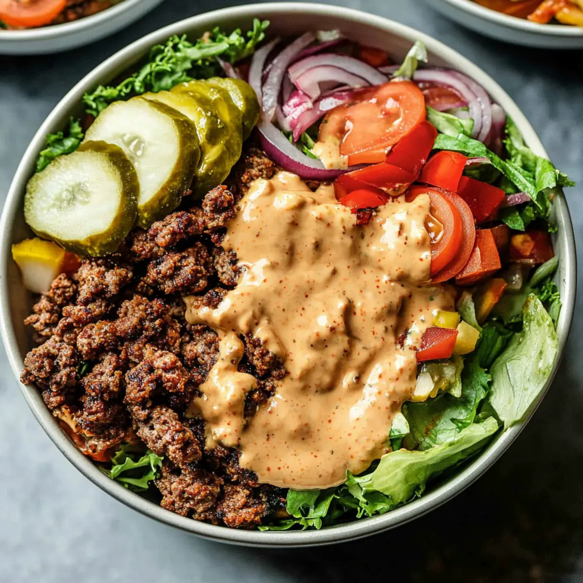Healthy Burger Bowls with Special Sauce for Easy Weeknight Dinners