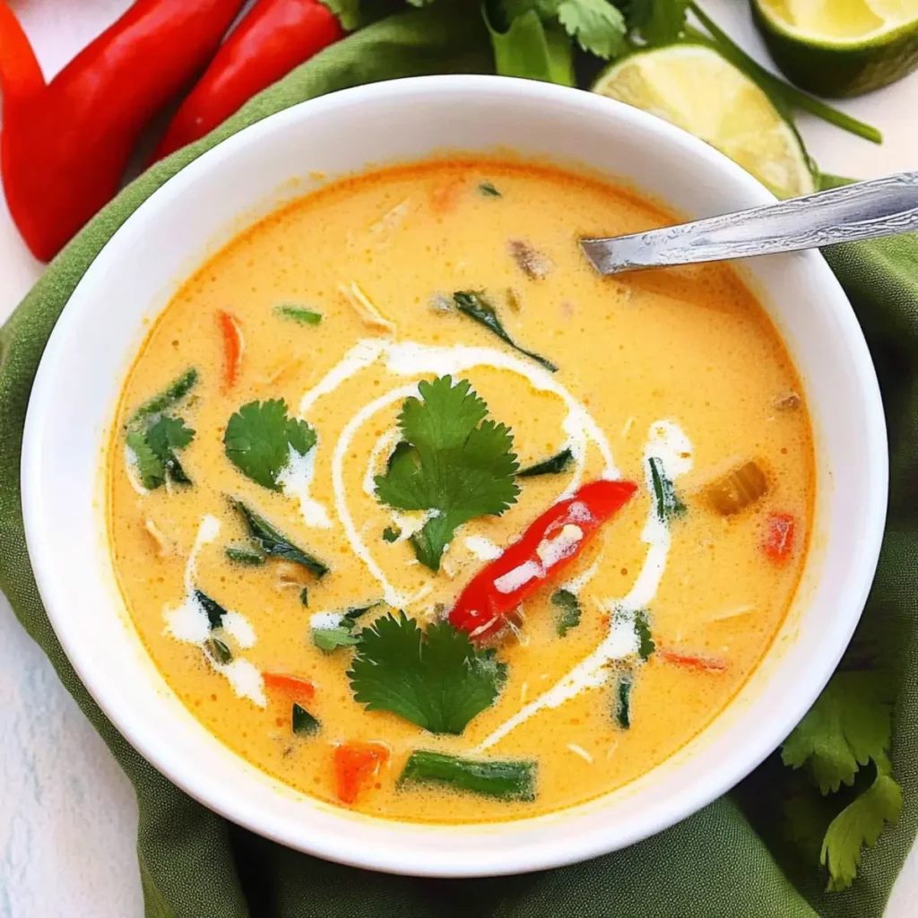 Crockpot Thai Coconut Chicken Soup
