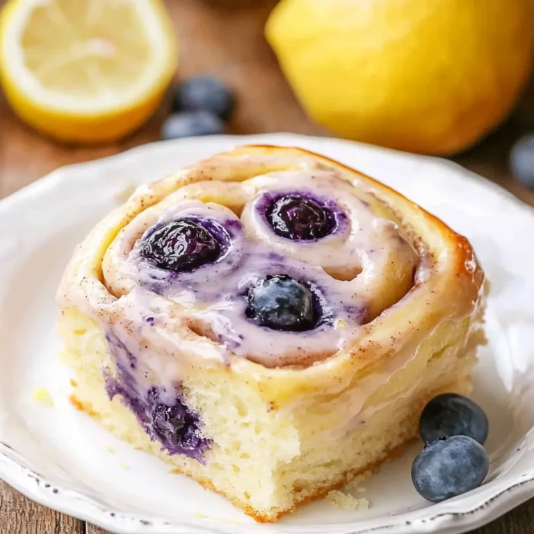 Small Batch Gooey Lemon Blueberry Cinnamon Rolls