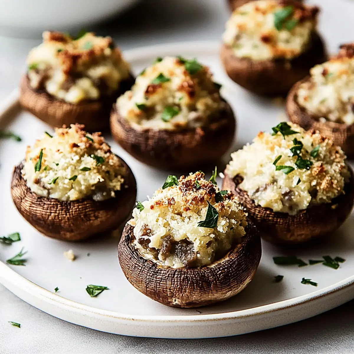 Classic Garlic Parmesan Stuffed Mushrooms