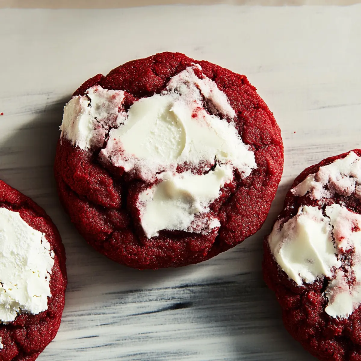 Deliciously Soft Red Velvet Cookies Recipe with Dusting Sugar