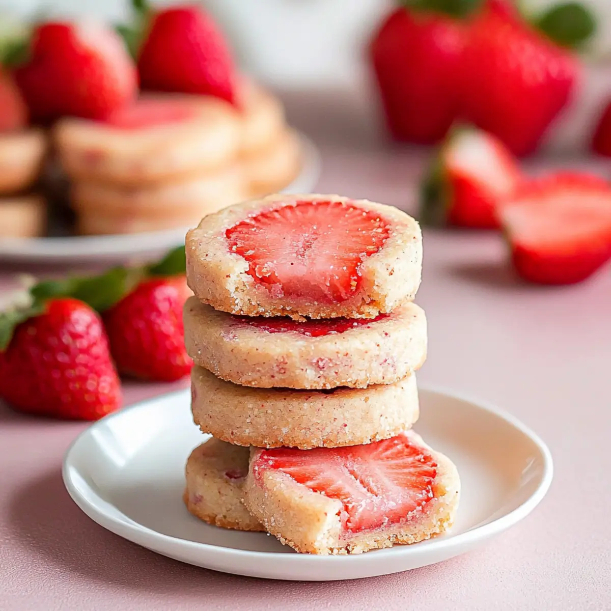 Strawberry Shortbread Cookies