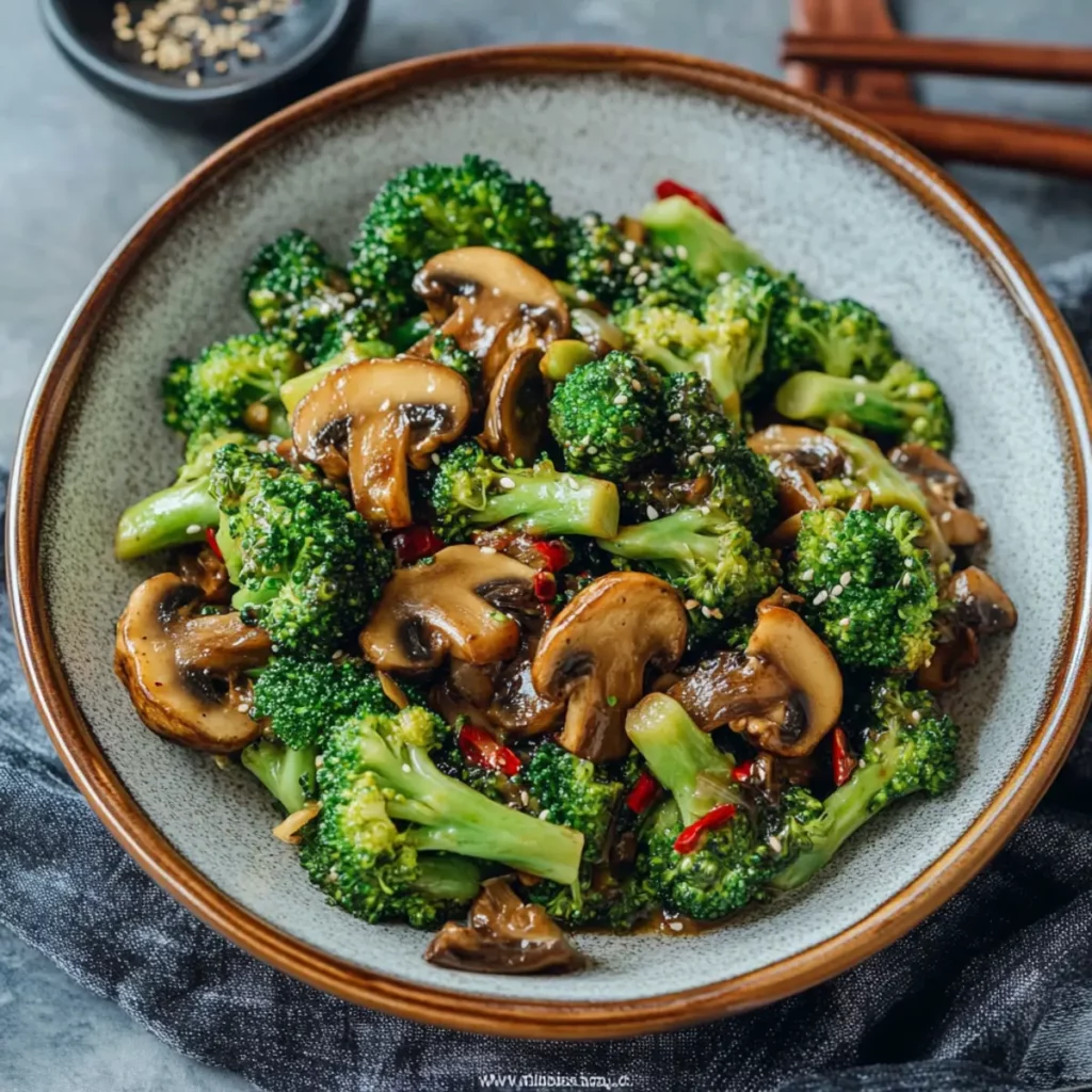 Broccoli and Mushroom Stir Fry