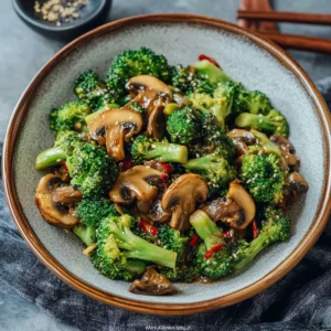 Broccoli and Mushroom Stir Fry