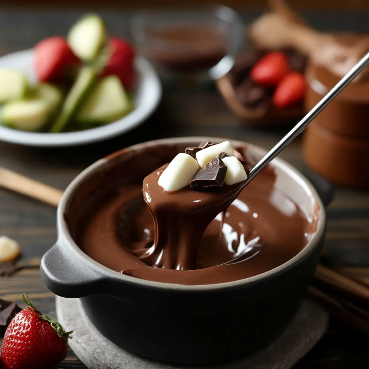 Indulge in Chocolate Turtle Fondue: A Decadent Dessert Recipe
