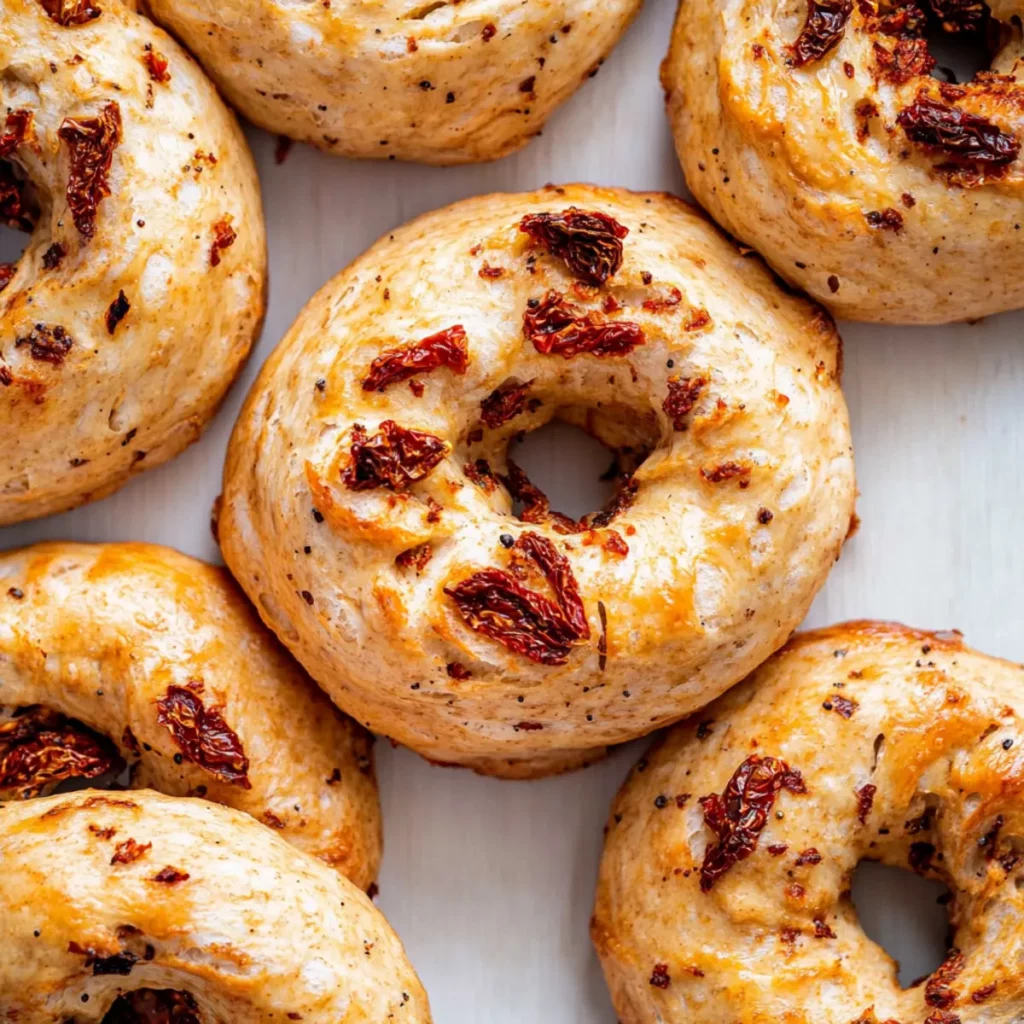 Sun-Dried Tomato Sourdough Bagels