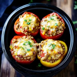 Slow Cooker Stuffed Bell Peppers