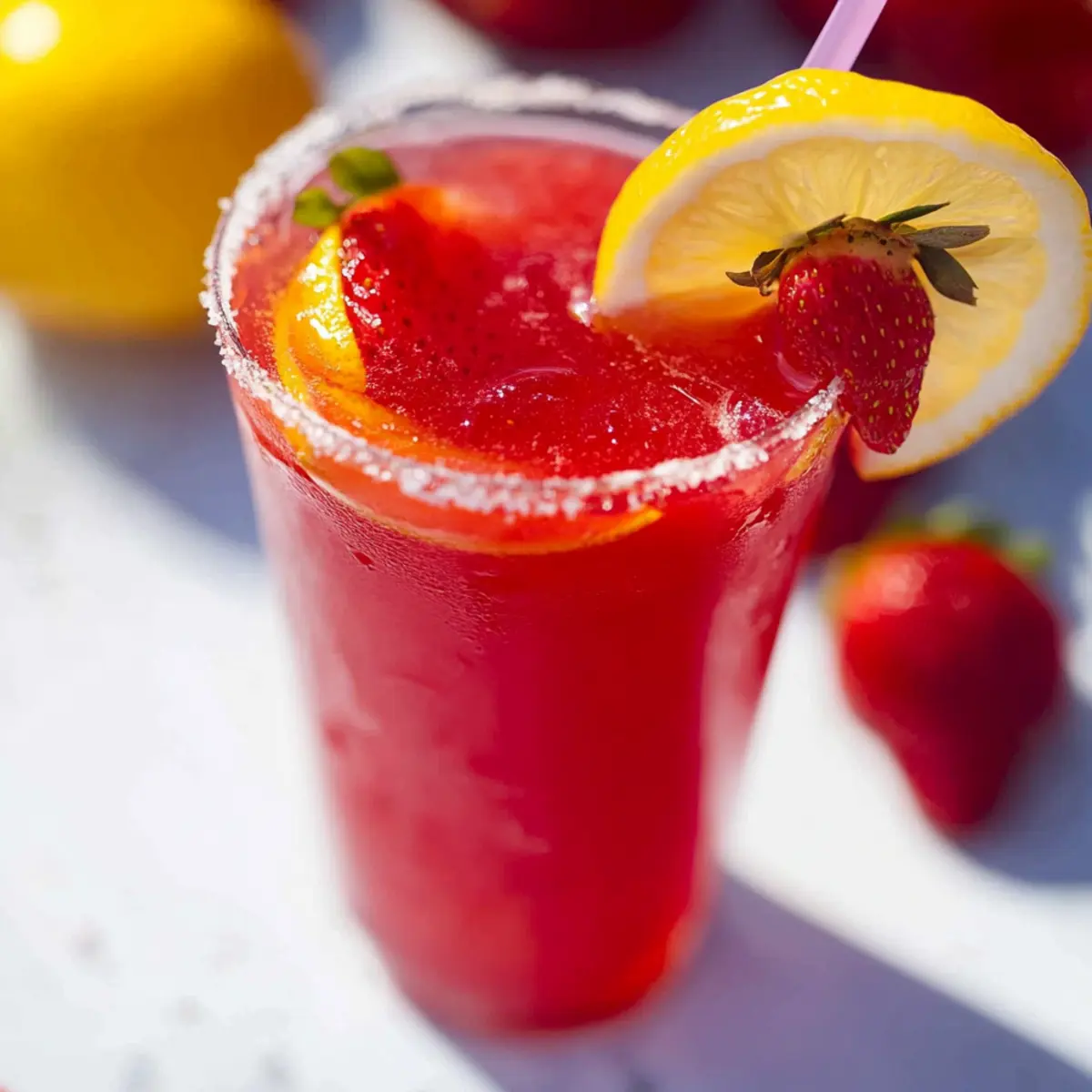 Strawberry Lemon Hibiscus Refresher