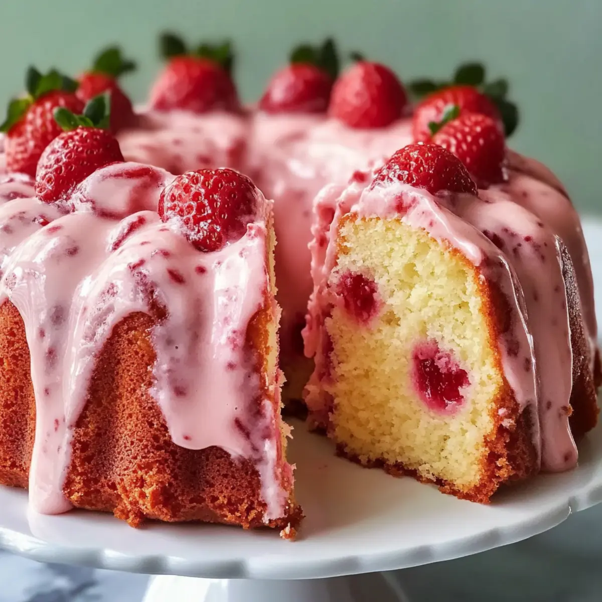 Strawberry Milkshake Pound Cake