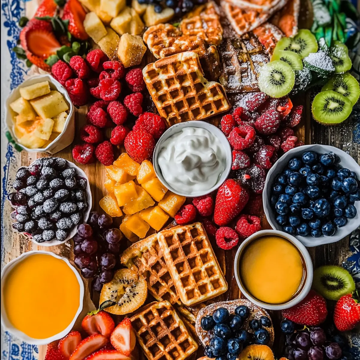 Waffle Brunch Board with Fresh Fruit