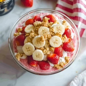 Strawberry Crunch Banana Pudding