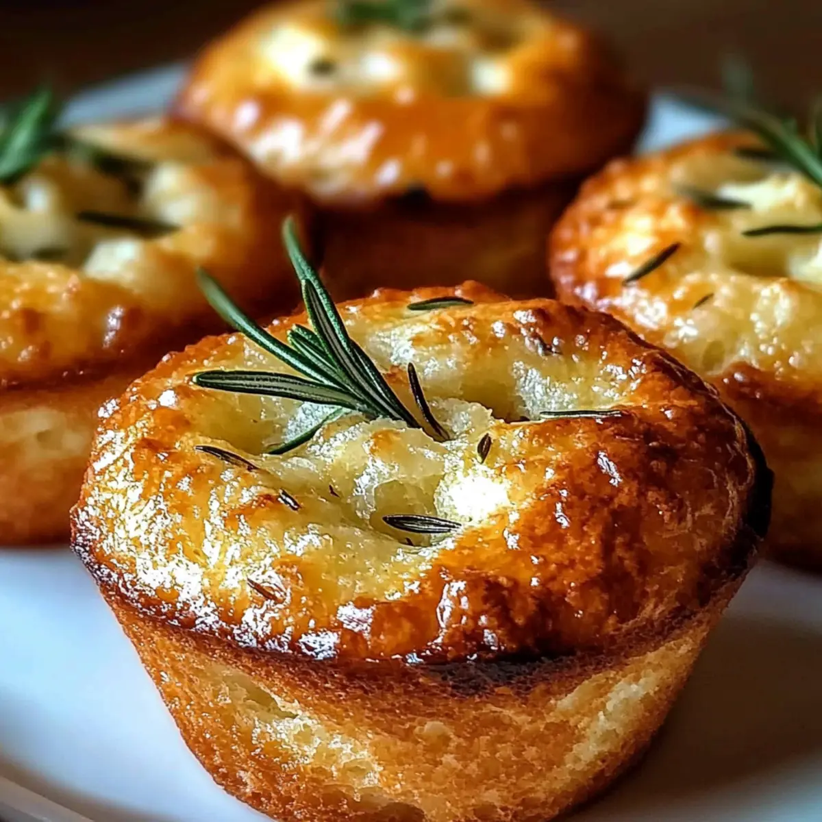 Rosemary Garlic Focaccia Muffins