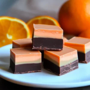 Layered Chocolate Orange Fudge